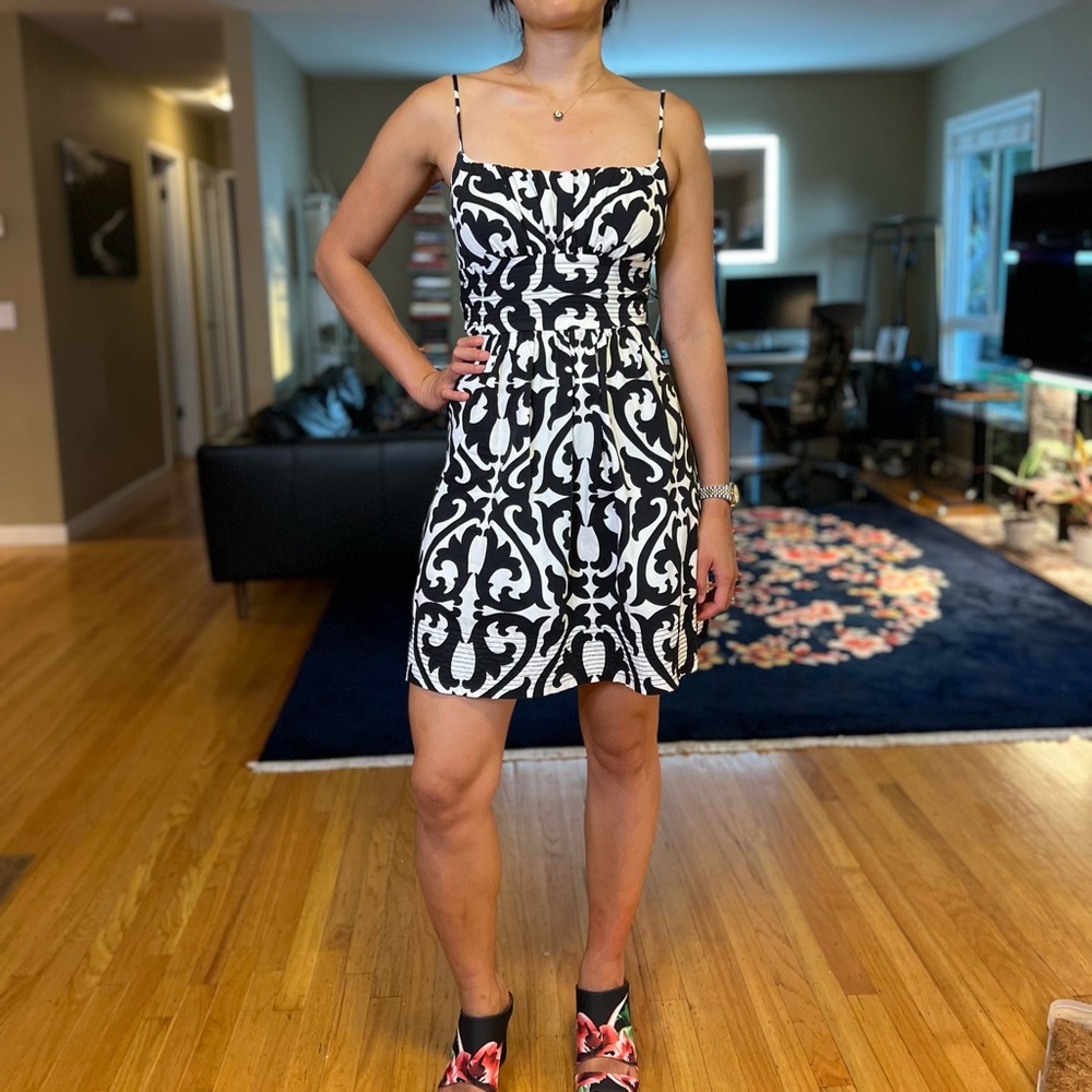 Structured Spaghetti Strap Empire Bust Cotton Dre… - image 1